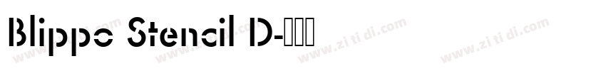 Blippo Stencil D字体转换